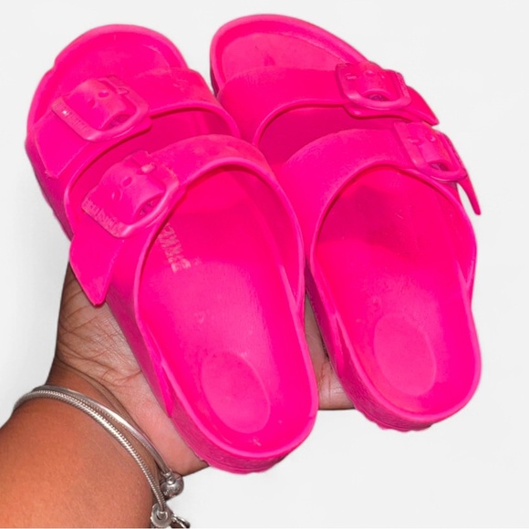 Birkenstock Other - Birkenstock Kids Bright Pink Slide Sandals